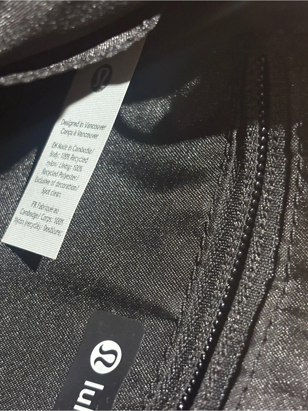 lululemon athletica Black Shoulder Bag with Silver Logo